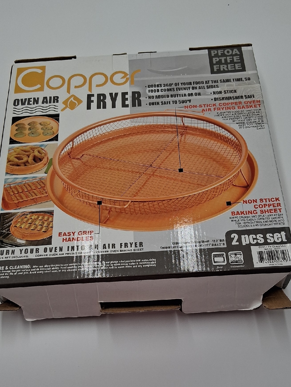 Copper Oven Air Fryer Baking Sheet Round - Picture 5 of 11